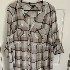 Torrid Tunic Length Gauze Top